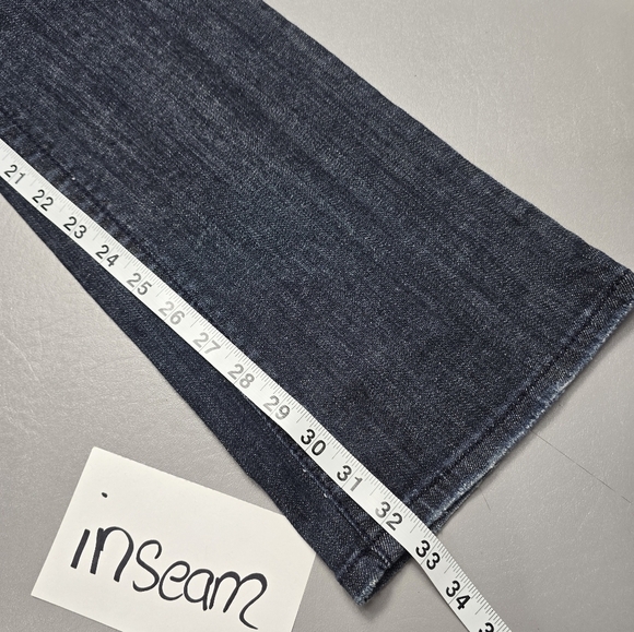 Zipper dark wash embellished pockets boot cut denim jeans juniors size 11 - Picture 8 of 12